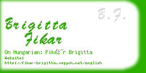 brigitta fikar business card